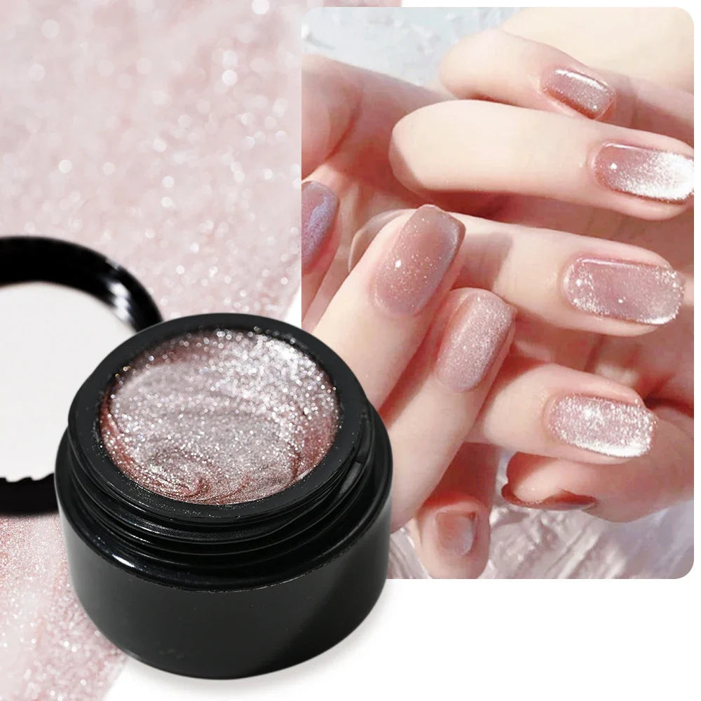 XEIJAYI Pink Cat Eye Gel Nail Polish Ceramic Magnetic Gel UV Semi-permanent Enamels Varnish Nail Supplies For Professionals Gel Blushimmer