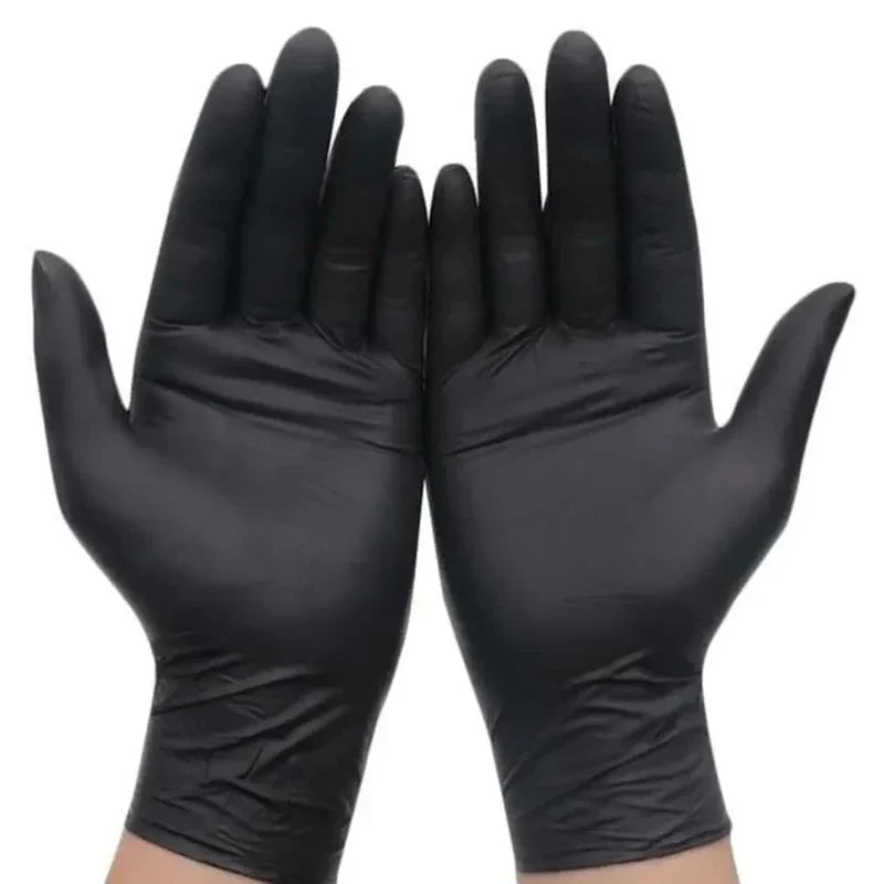 20/50/100PCS Disposable Black Nitrile Gloves – Latex-Free, Powder-Free Cleaning, Tattoo, Hairdressing & Household Use WTN Essentials