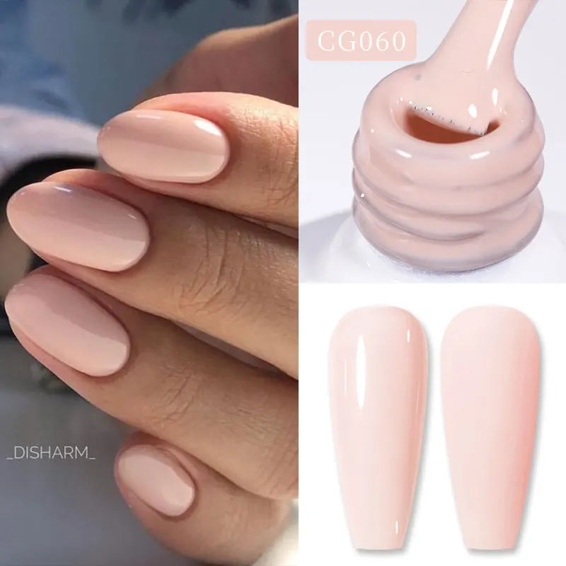 BORN PRETTY Jelly Nude Gel Nail Polish 10ml Light Pink Peach Translucent Color UV Light Cure Gel Varnish Nail Art DIY at Home Blushimmer