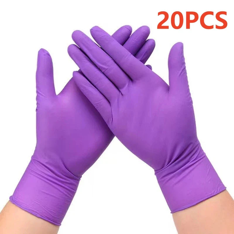 Fuchsia Nitrile Disposable Gloves 20/100PCS 3-mil Powder & Latex Free Household Cleaning Gloves for Cooking Kitchen Esthetician WTN Essentials