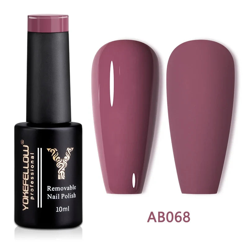 YOKEFELLOW 10ml Jelly Nude Gel Nail Polish High Quality Translucent Pink Nail Gel Varnish Soak Off UV Gel Polish Long Lasting Blushimmer