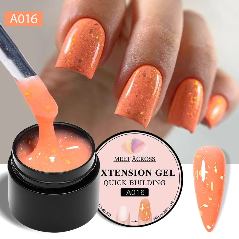 Milky White Nail Extension Gel Clear Nude Building UV Gel For Nails Finger Extensions Form Tips French Nails Manicure Nail Art Blushimmer