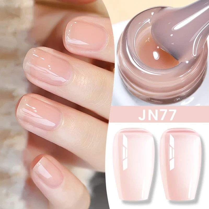 BORN PRETTY 83 Colors 10ml Jelly Nude Gel Nail Polish Autumn Amber Semi Transparent Manicure Soak off UV LED Nails Gel Varnish Blushimmer