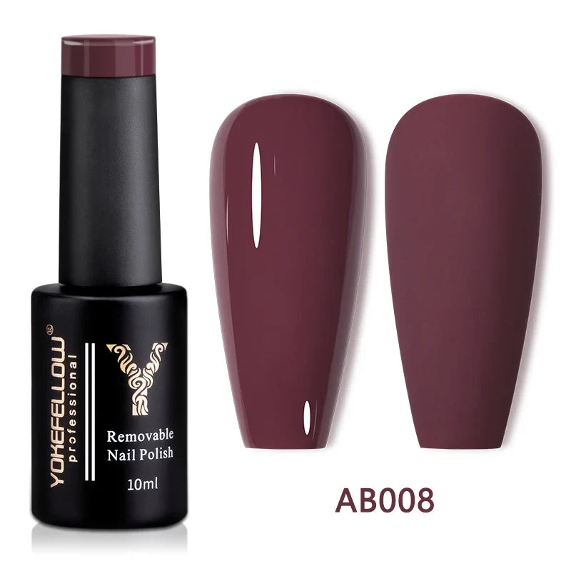YOKEFELLOW 10ml Jelly Nude Gel Nail Polish High Quality Translucent Pink Nail Gel Varnish Soak Off UV Gel Polish Long Lasting Blushimmer