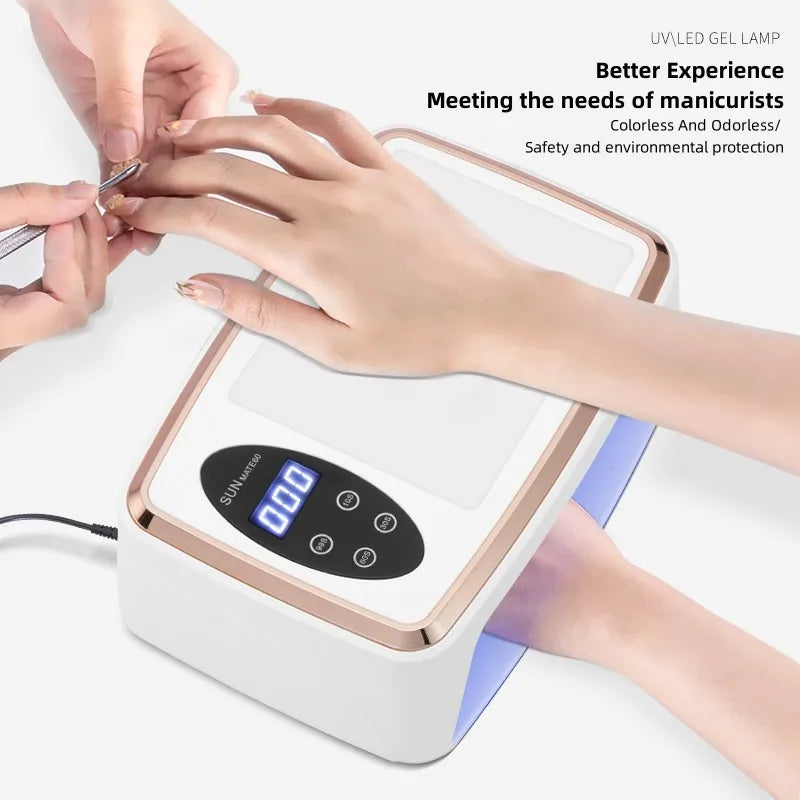 90 LEDS Nail Dryer LED Nail Lamp UV Lamp for Curing All Gel Nail Polish Motion Sensing Manicure Pedicure Salon Tool Big Space Blushimmer