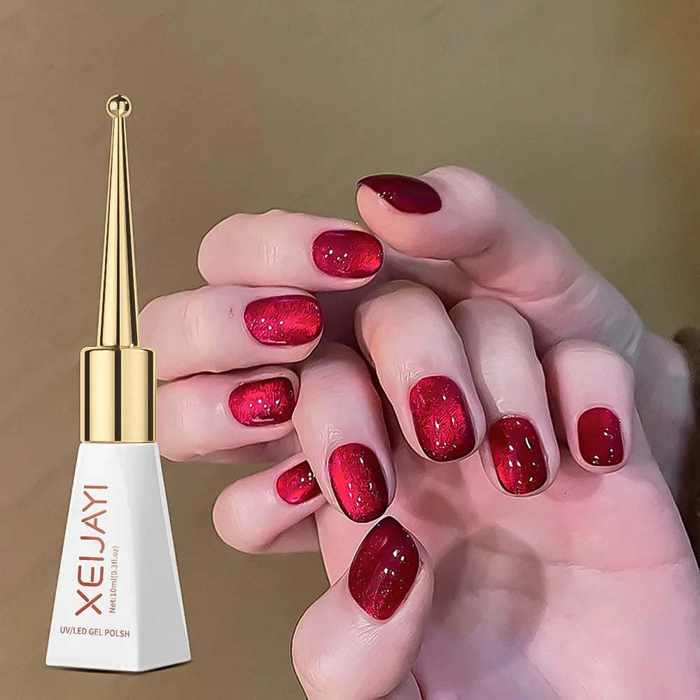 XEIJAYI Pink Cat Eye Gel Nail Polish Ceramic Magnetic Gel UV Semi-permanent Enamels Varnish Nail Supplies For Professionals Gel Blushimmer