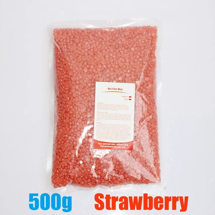 500g Wax Beans For Wax Heater Whole Body Hot Film Depilatory Wax For Wax Heater Kit Waxing Wax Beans For Hair Removal Wax Pot Noventix