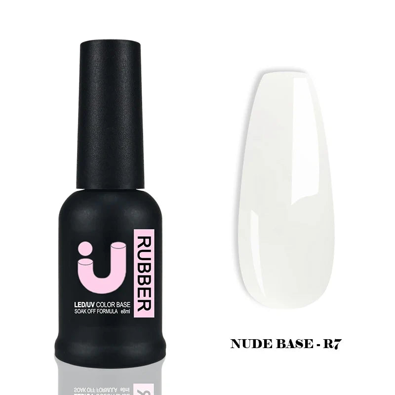 UNO JYJ Nude Rubber Base Gel Polish Semi-permanent Nail Polish UV Varnish Manicure Natural Nail Base Coat 7 Colors Basis Gellac Blushimmer