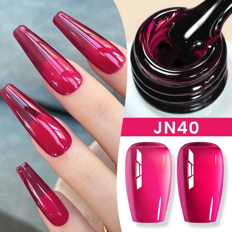BORN PRETTY Milky White Jelly Nude Gel Nail Polish 10ml White Translucent Soak Off Gel Vernis Semi Permanent Need UV Light Cure Blushimmer