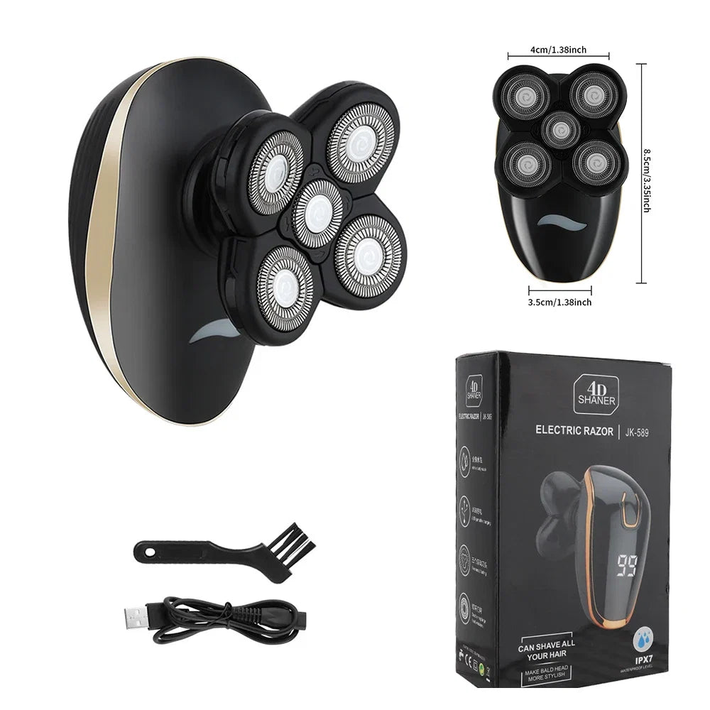 HIEAN Men 6D Floating Men Electric Shaver Wet Dry Beard Hair Trimmer Electric Razor Rechargeable Bald Head Shaving Machine Noventix