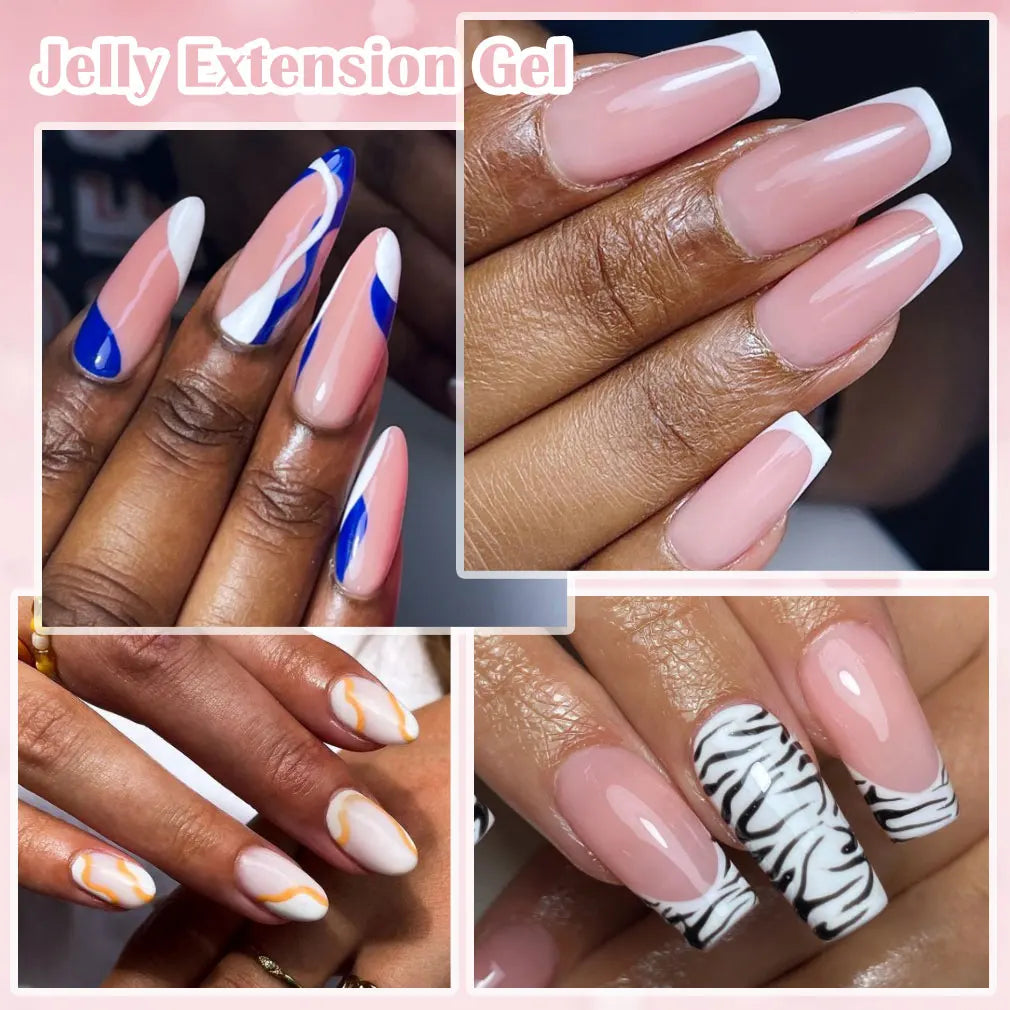 50ml TPO Free Jelly Nail Extension Gel Nail Builder French Nail Gum Venalisa Clear Natural Color Soak Off UV Construction Gel Blushimmer
