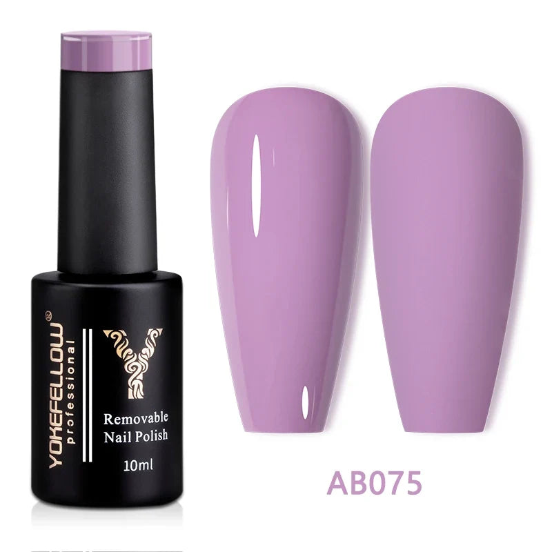 YOKEFELLOW 10ml Jelly Nude Gel Nail Polish High Quality Translucent Pink Nail Gel Varnish Soak Off UV Gel Polish Long Lasting Blushimmer