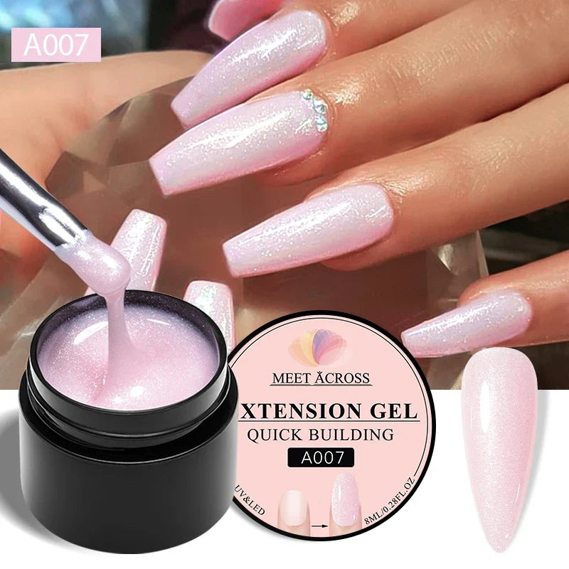 Milky White Nail Extension Gel Clear Nude Building UV Gel For Nails Finger Extensions Form Tips French Nails Manicure Nail Art Blushimmer
