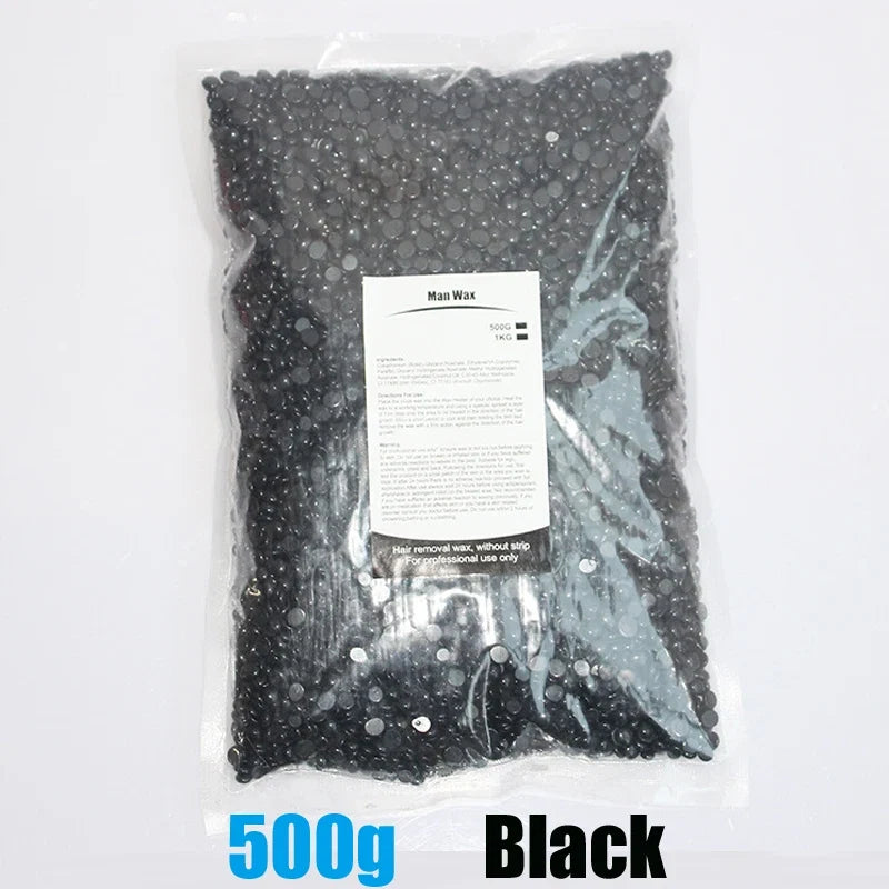 500g Wax Beans For Wax Heater Whole Body Hot Film Depilatory Wax For Wax Heater Kit Waxing Wax Beans For Hair Removal Wax Pot Noventix