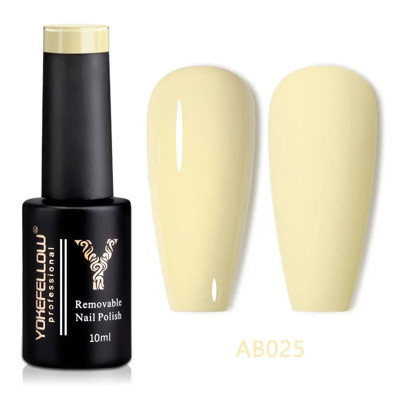 YOKEFELLOW 10ml Jelly Nude Gel Nail Polish High Quality Translucent Pink Nail Gel Varnish Soak Off UV Gel Polish Long Lasting Blushimmer