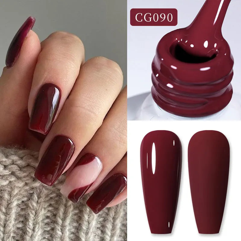 BORN PRETTY 10ml Blood Red Jelly Gel Nail Polish Halloween Nails Art Gel Polish Sheer Translucent Nail Gel for Winter Manicure Blushimmer