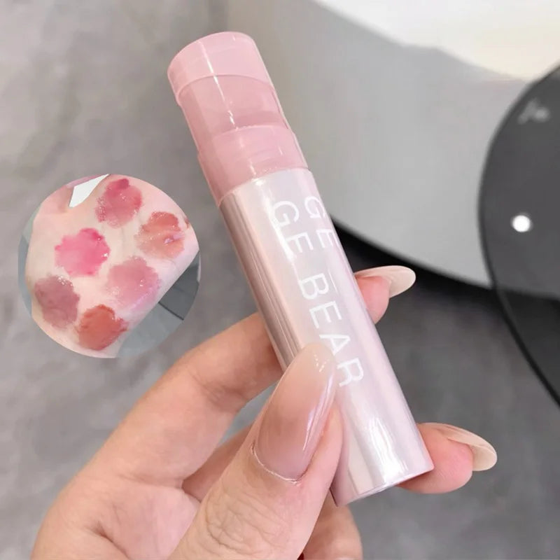 Gege Bear Water Gel Lip Gloss — Hydrating, Crystal-Clear Shine with Long-Lasting Color and Natural Finish Blushimmer