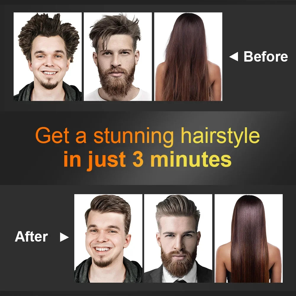 Anlan Beard Hair Straightening Brush Hot Heated Comb Men Beard FLIPSTYLEZLLC