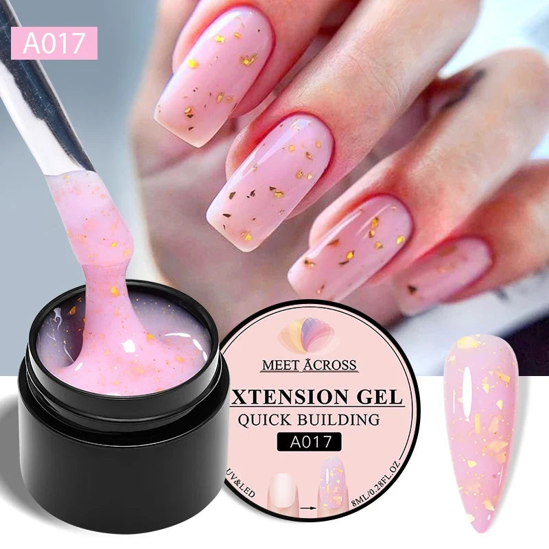 Milky White Nail Extension Gel Clear Nude Building UV Gel For Nails Finger Extensions Form Tips French Nails Manicure Nail Art Blushimmer