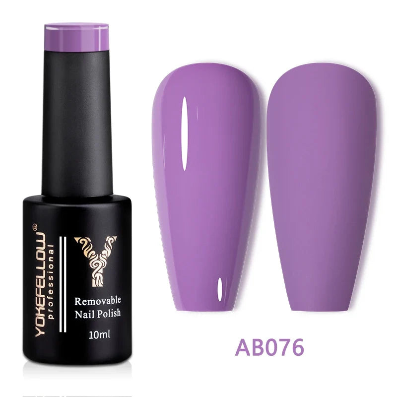YOKEFELLOW 10ml Jelly Nude Gel Nail Polish High Quality Translucent Pink Nail Gel Varnish Soak Off UV Gel Polish Long Lasting Blushimmer