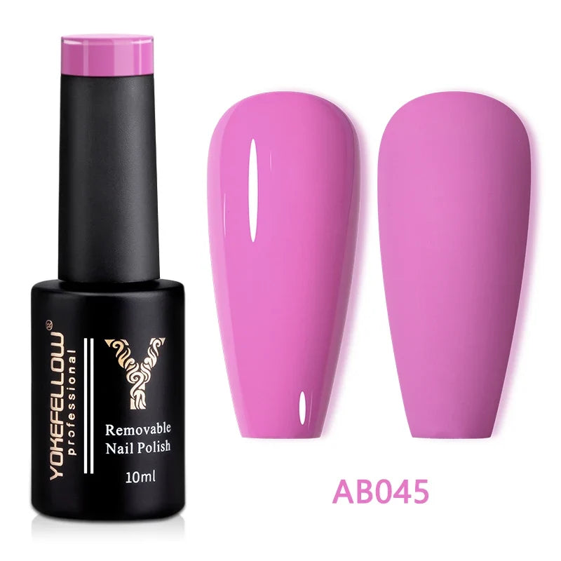 YOKEFELLOW 10ml Jelly Nude Gel Nail Polish High Quality Translucent Pink Nail Gel Varnish Soak Off UV Gel Polish Long Lasting Blushimmer