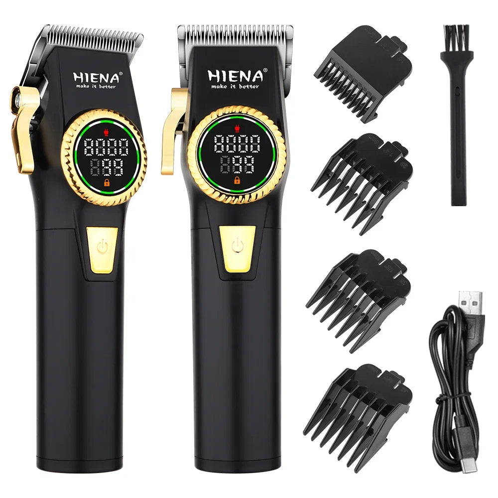 HIENA Hair Cutting Machine USB Rechargeable Hair Clippers for Men Set for Barber Men Trimmers Ideal for Home Electric Shaver Noventix
