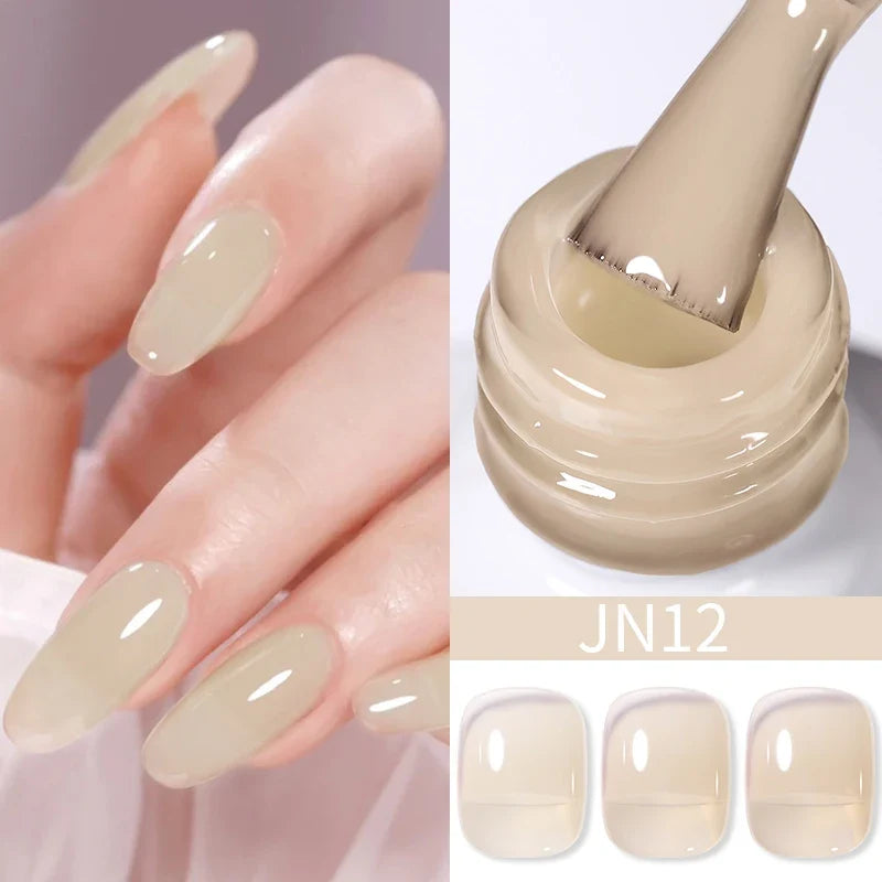 BORN PRETTY 10ml Blood Red Jelly Gel Nail Polish Halloween Nails Art Gel Polish Sheer Translucent Nail Gel for Winter Manicure Blushimmer