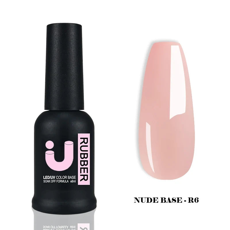 UNO JYJ Nude Rubber Base Gel Polish Semi-permanent Nail Polish UV Varnish Manicure Natural Nail Base Coat 7 Colors Basis Gellac Blushimmer