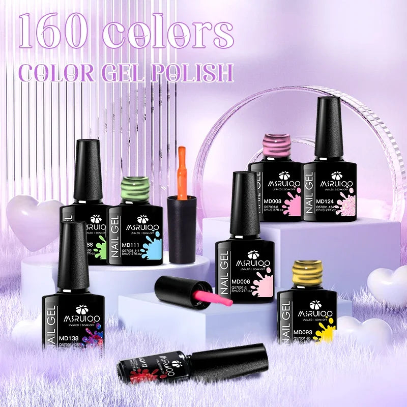 10pc Nail Gel Polish Set HEMA FREE All-Season Nails DIY Nail Art UV/LED Painting Vernis Manicure Kit Long Lasting Hybrid Gel Blushimmer