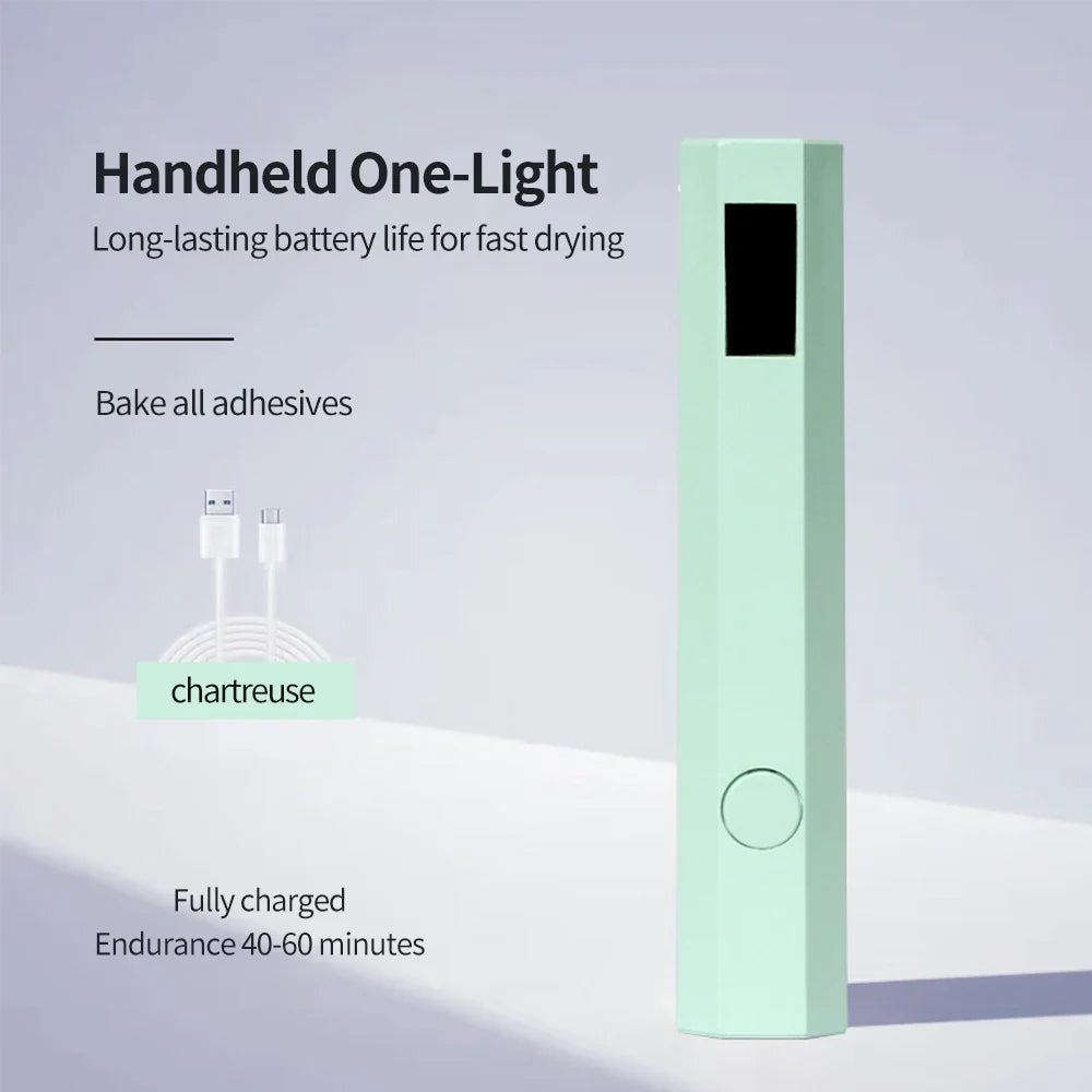 Convenient Handheld Nail Dryer Lamp UV/LED Nail Curing All Gel Polish Nail Art Tool Rechargeabl Nail Lamp Blushimmer