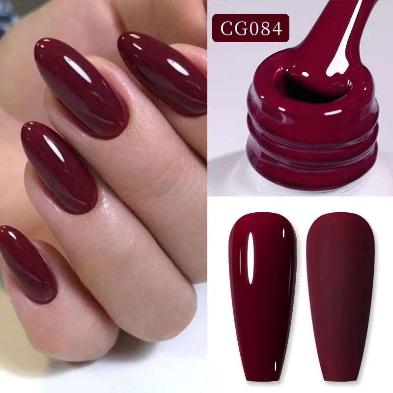BORN PRETTY 10ml Blood Red Jelly Gel Nail Polish Halloween Nails Art Gel Polish Sheer Translucent Nail Gel for Winter Manicure Blushimmer