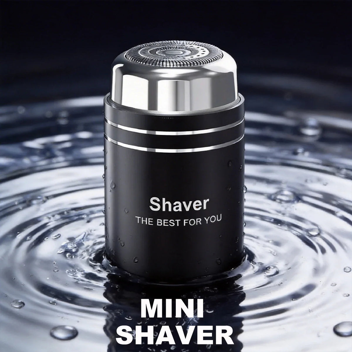 Electrical Mini Shaver for Men 3D Floating Blade IPX7 Washable Type-C USB Rechargeable Shaving Beard Machine for Home Travel Noventix