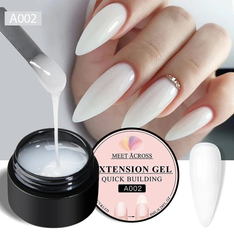 Milky White Nail Extension Gel Clear Nude Building UV Gel For Nails Finger Extensions Form Tips French Nails Manicure Nail Art Blushimmer