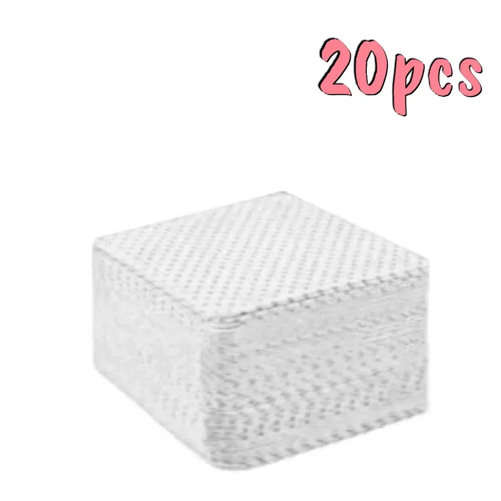 20/600pcs Lint-Free Nail Wipes Gel Cleansing Tissues Aluminum-Free Nail Polish Remover Pads for NaiArt Beauty Cleaning Care Tool Blushimmer