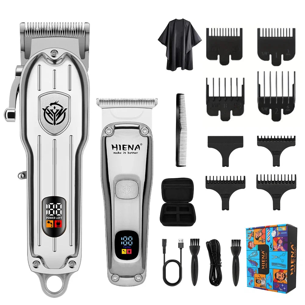 hiena Hair Clipper Barber Professional Cordless Trimmer Magnetic Motor Mower Men Hair Cutter 9000 RPM Hair Cutting Machine Noventix