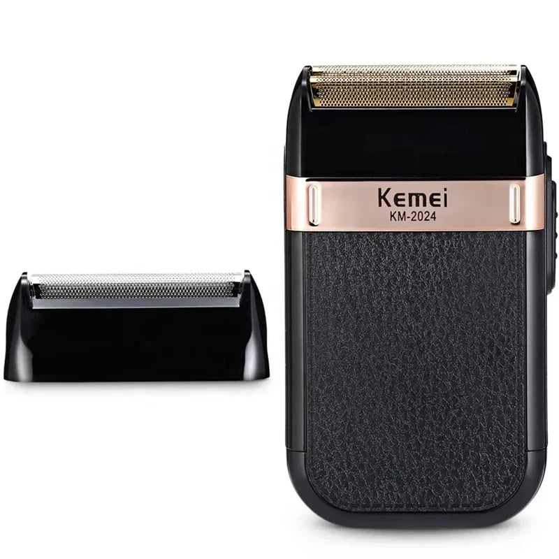 Kemei powerful rechargeable shaver for men foil electric shaver beard hair shaving head bald electric razor with extra mesh Noventix