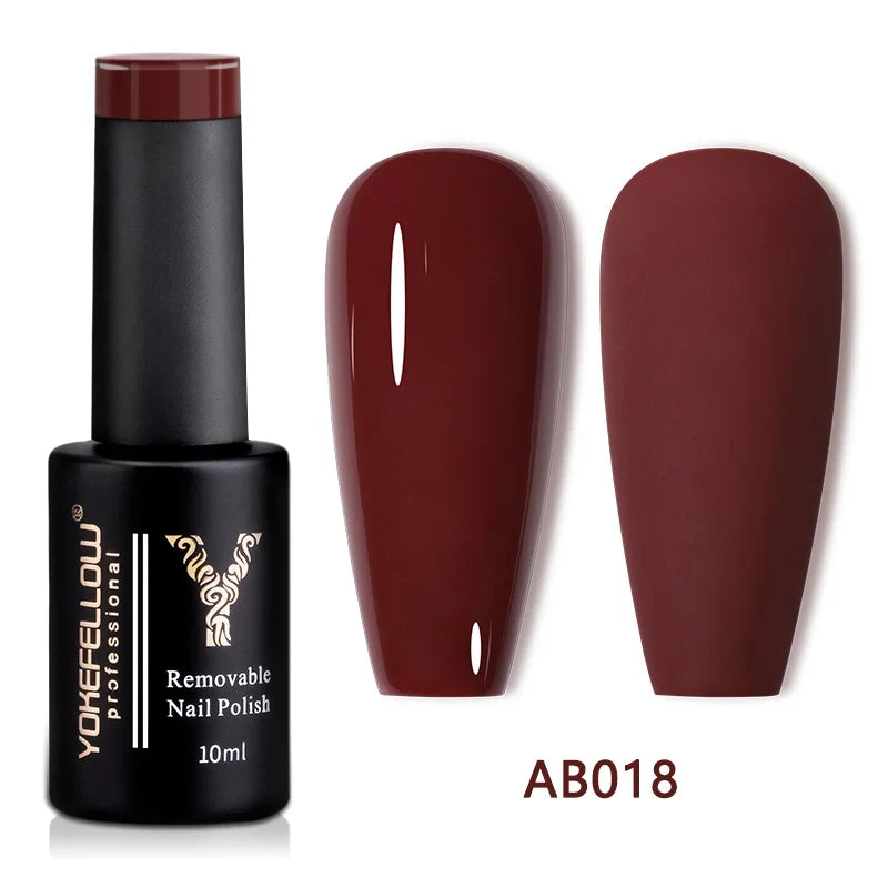 YOKEFELLOW 10ml Jelly Nude Gel Nail Polish High Quality Translucent Pink Nail Gel Varnish Soak Off UV Gel Polish Long Lasting Blushimmer
