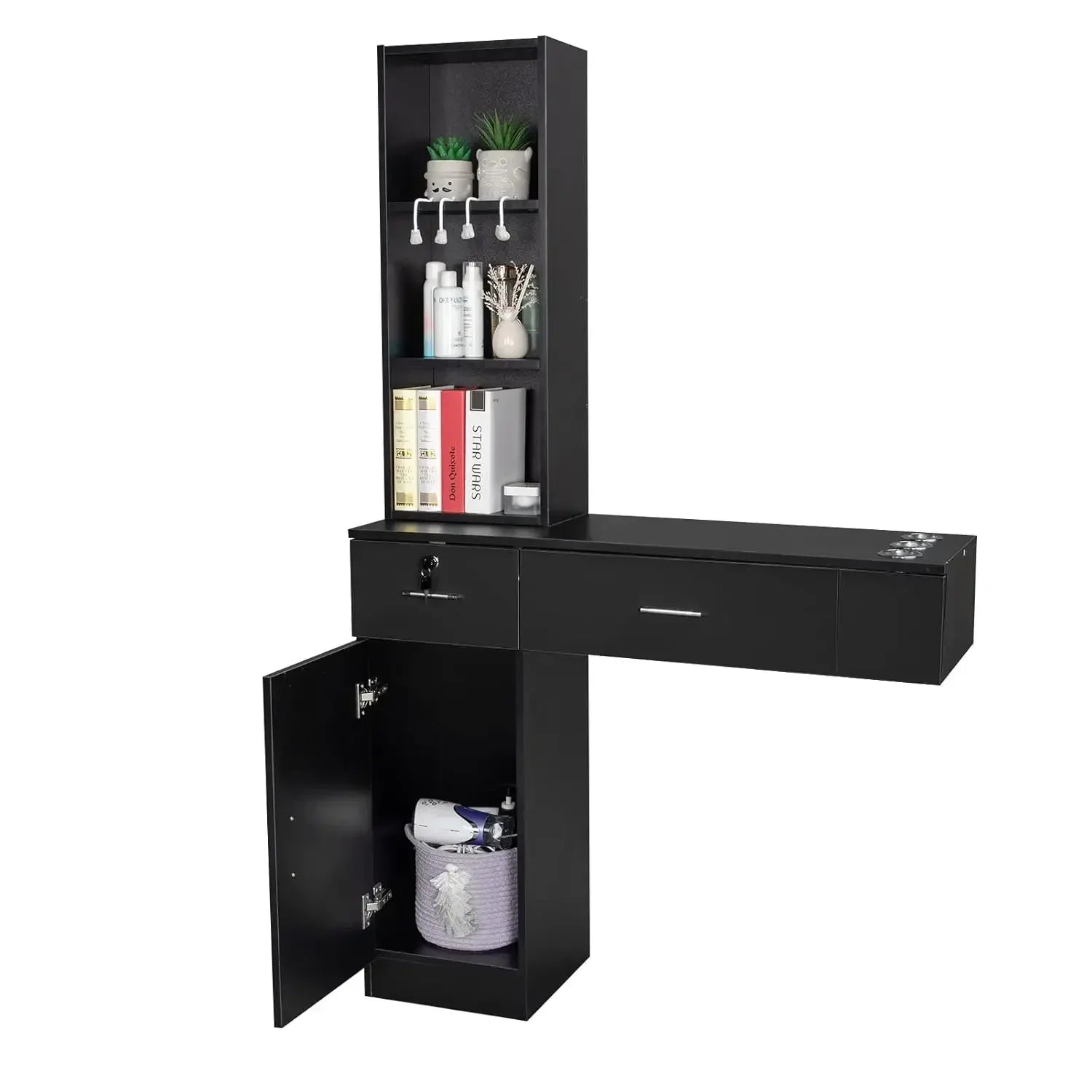 Wall Mount Barber Station With Storage Cabinet For Salons S And B Enterprise
