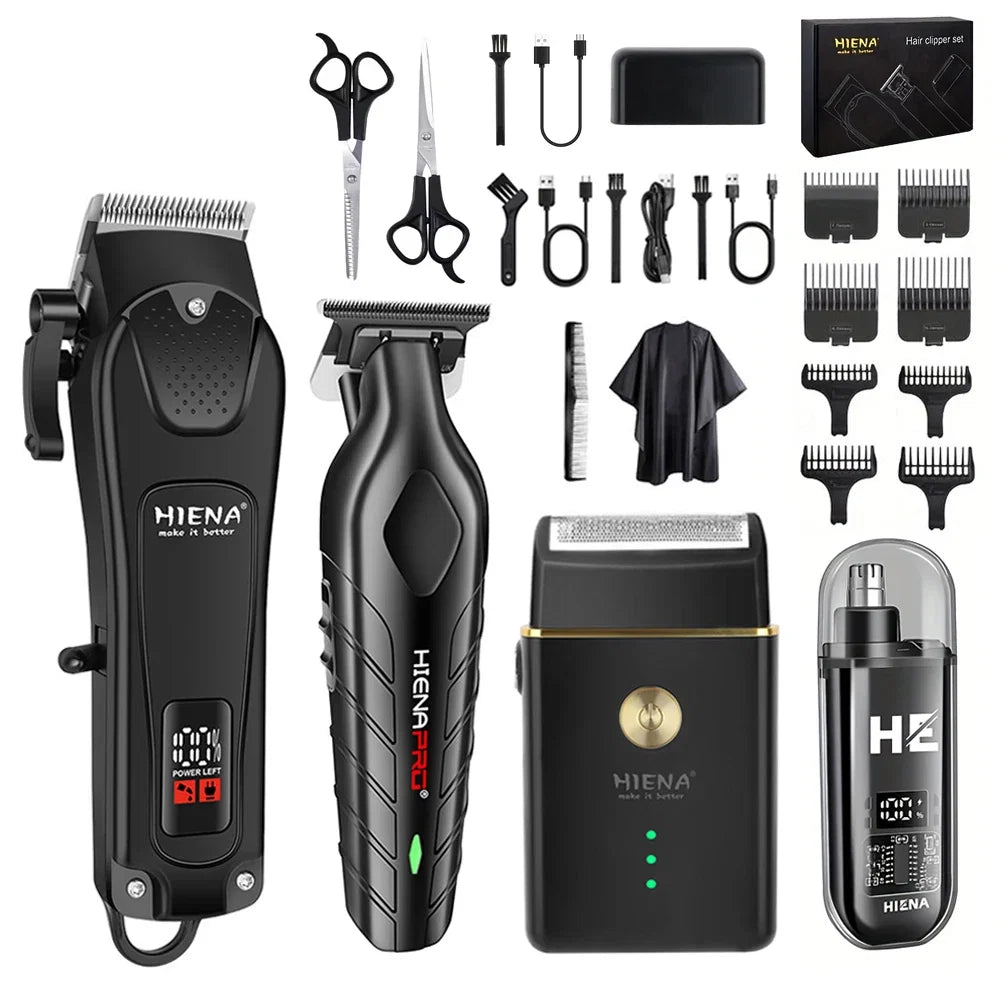 Hair Clipper Electric Professional Combo Kits Hair Trimmer Set For Men Rechargeable Cordless Haircut Machine for Barber Noventix