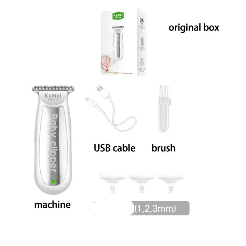 Kemei 1319 Portable Mini Kids Hair Cutting Machine Electric Baby Hair Trimmer Low Noise Hair Clipper Rechargeable Shaver Mute Noventix