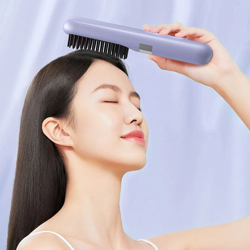 Wireless Hair Straightener Hot Comb Ceramic Heating Professional Electric Brush smoot hairstyle Iron Negative Ion Hair Care Comb Noventix