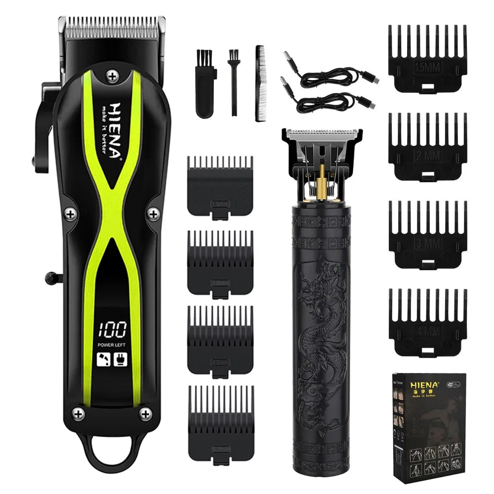 hiena Electric Hair Clipper UBS Rechargeable Cordless Beard Trimmer Men Powerful Electric Hair Clipper Trimming Tool Noventix