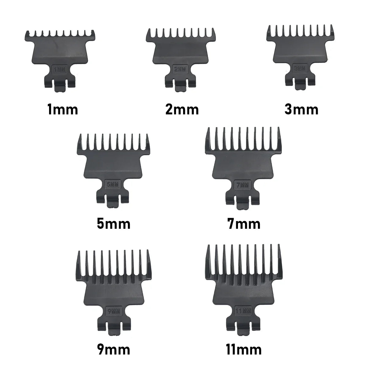 For Kemei KM-2299 1 2 3 5 7 9 11mm Professional Hair Trimmer Limit Comb Guards Hairdresser Hair Cutting Guide Barber Accesories Noventix