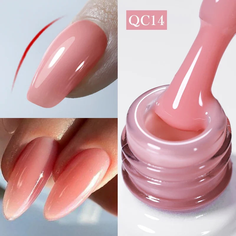 BORN PRETTY Milky White Jelly Nude Gel Nail Polish 10ml White Translucent Soak Off Gel Vernis Semi Permanent Need UV Light Cure Blushimmer