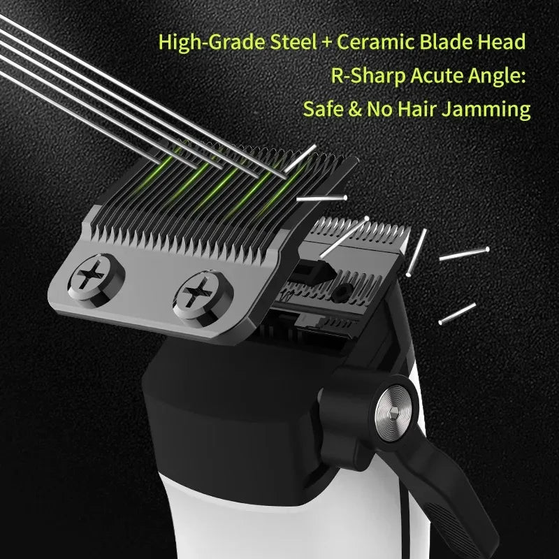 Kemei 1593 Barber Professional Hair Clipper Rechargeable Trimmer Electric Hair Cutting Machine External Rotor Brushless Motor Noventix