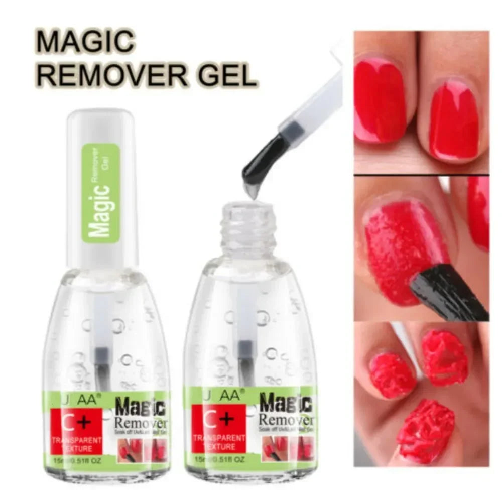 3-5 Mins Fast Remover Magic Remover Gel Nail Polish 15ml Soak Off UV LED Burst Removal Cleaner Nail Art Tools Manicure Cleaner Blushimmer