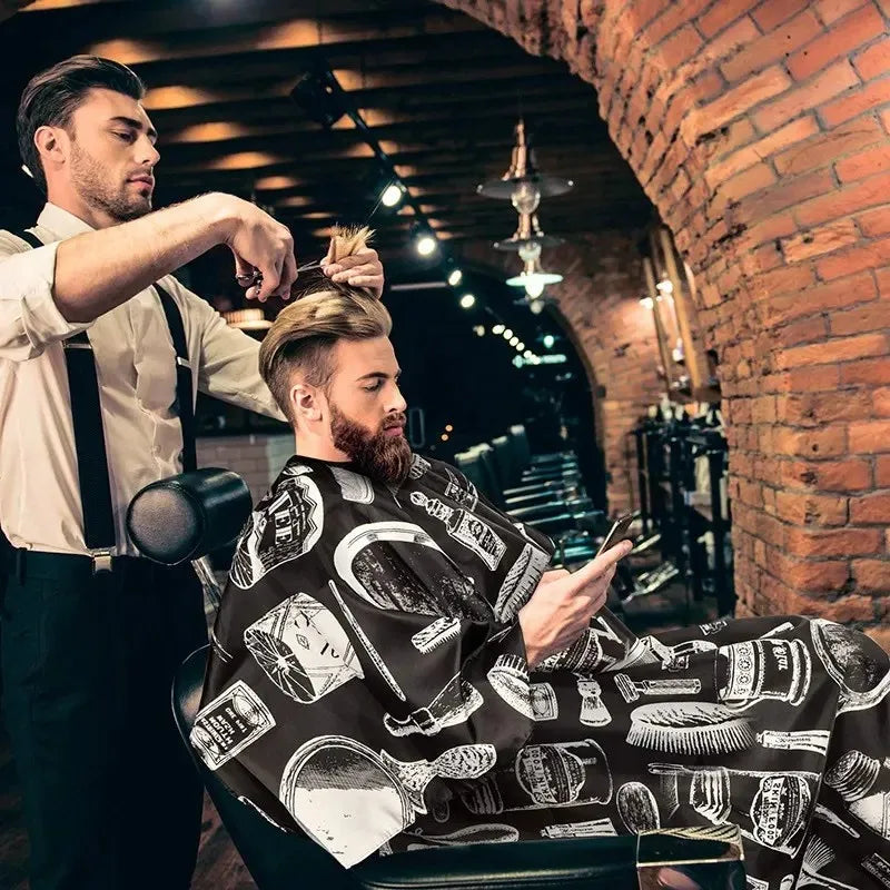 Professional Hair Cutting Apron Salon Barber Cape Hair Cutting Waterproof Cloth Hair Cutting Apron Barber Accessories Emzius