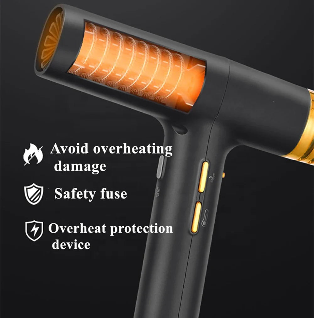 110000rpm Brushless Professional Hair Dryer Negative Ion Blower High FLIPSTYLEZLLC