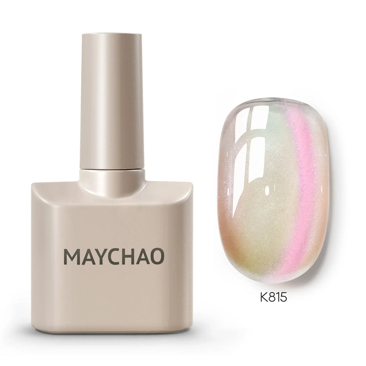 MAYCHAORomantic Galaxy Cat Eye Gel Nail Polish With Magnet Soak off UV Holographic Magnetic Rainbow Gel Polish for Nail Manicure Blushimmer
