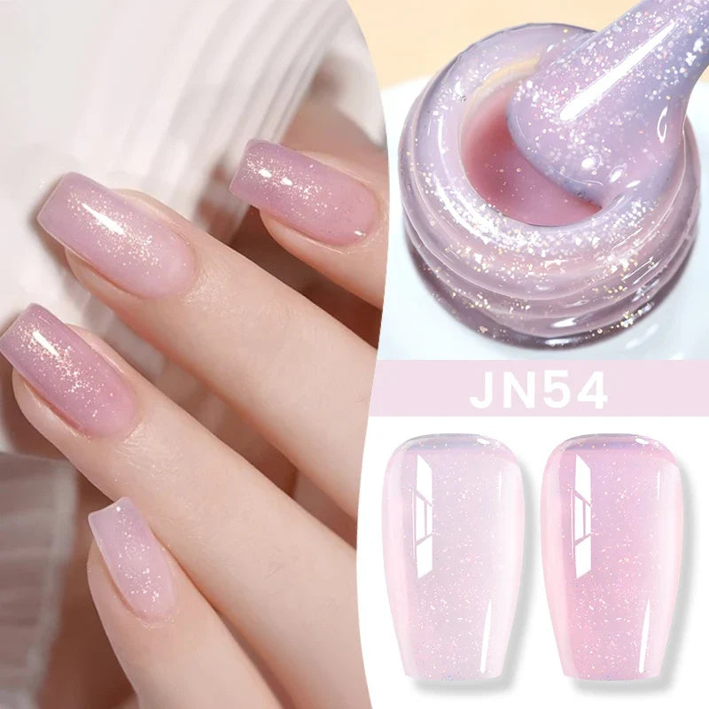 BORN PRETTY Milky White Jelly Nude Gel Nail Polish 10ml White Translucent Soak Off Gel Vernis Semi Permanent Need UV Light Cure Blushimmer